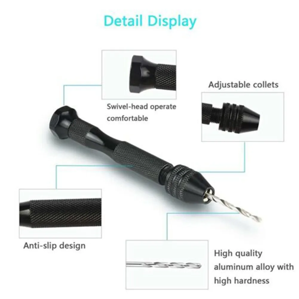 

0.3-3.0mm 1*hand Drill 31Pcs 30*drill Manual Drill Chuck Metal Durable