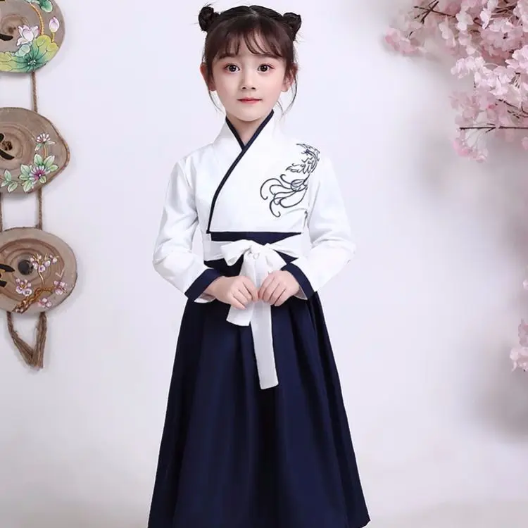 Для девочек Hanfu древняя китайская Стиль Косплэй древней китайской династии Тан