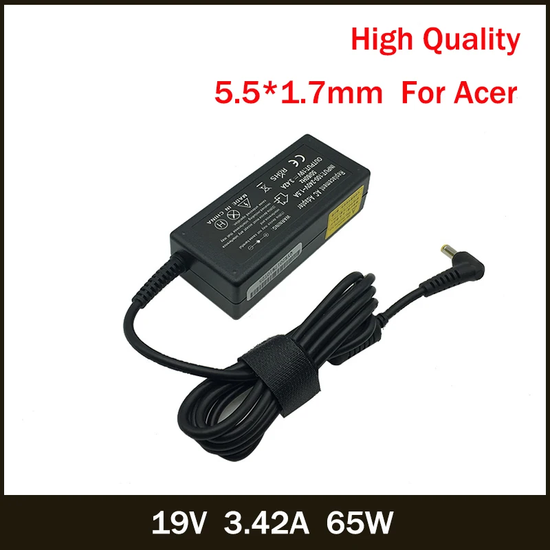 

Зарядное устройство для ноутбука, 19 в, 5,5 А, 65 Вт, 1,7*5315 мм, адаптер питания для Acer Aspire 5630 5735 5920 5535 5738 6920 7520 6530G 7739Z