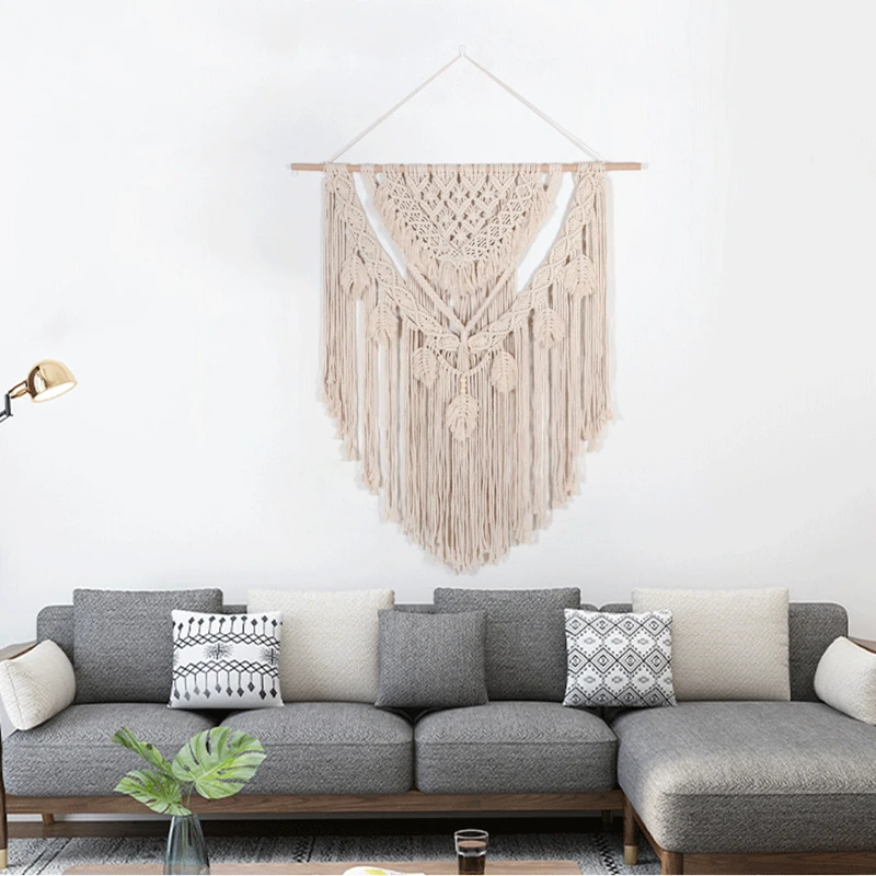 

Macrame Tapestry Wall Hanging Bohemian Chic Handicrafts Woven Nordic Tapestry Boho Living Room Bedroom Wall Decor Large Size