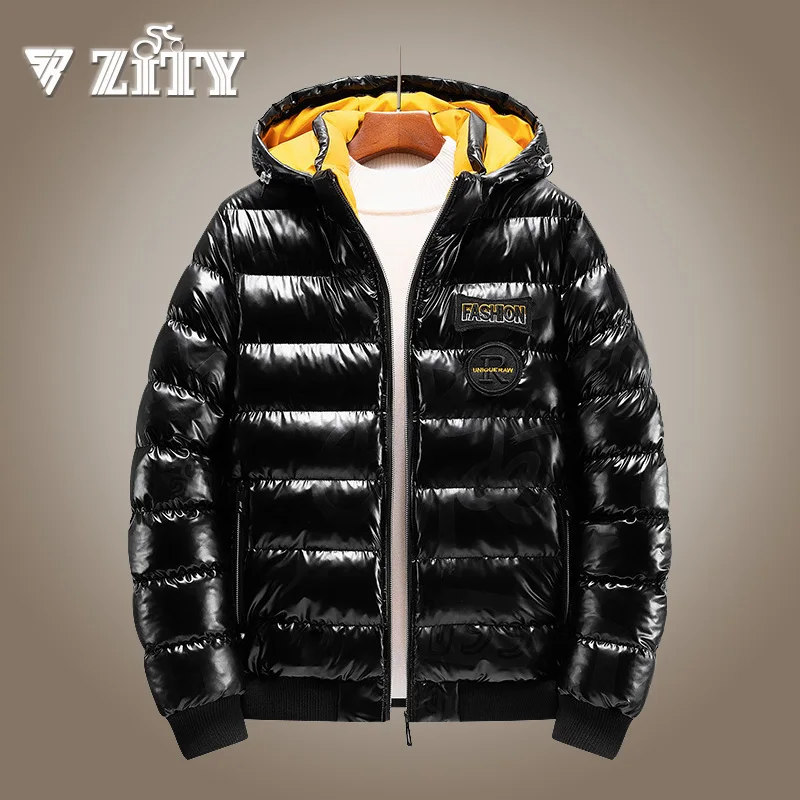 

Men Winter Jacket Hooded Zipper Parkas Brand New Men Coats Thick Warm Outwear Hat Detachable Stand Collar Coat Man Clothing 4XL