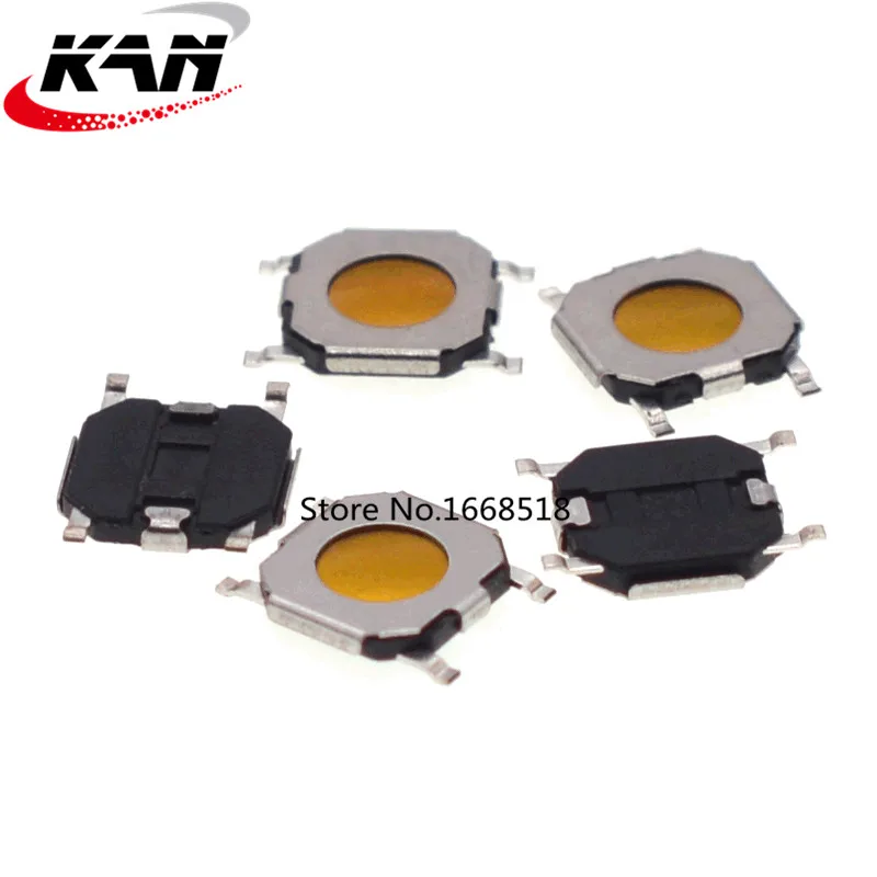 

100 шт./лот 4*4*1,0 мм 5,2*5,2 мини тактильные кнопки сброса, тактовые переключатели 4x4 мм