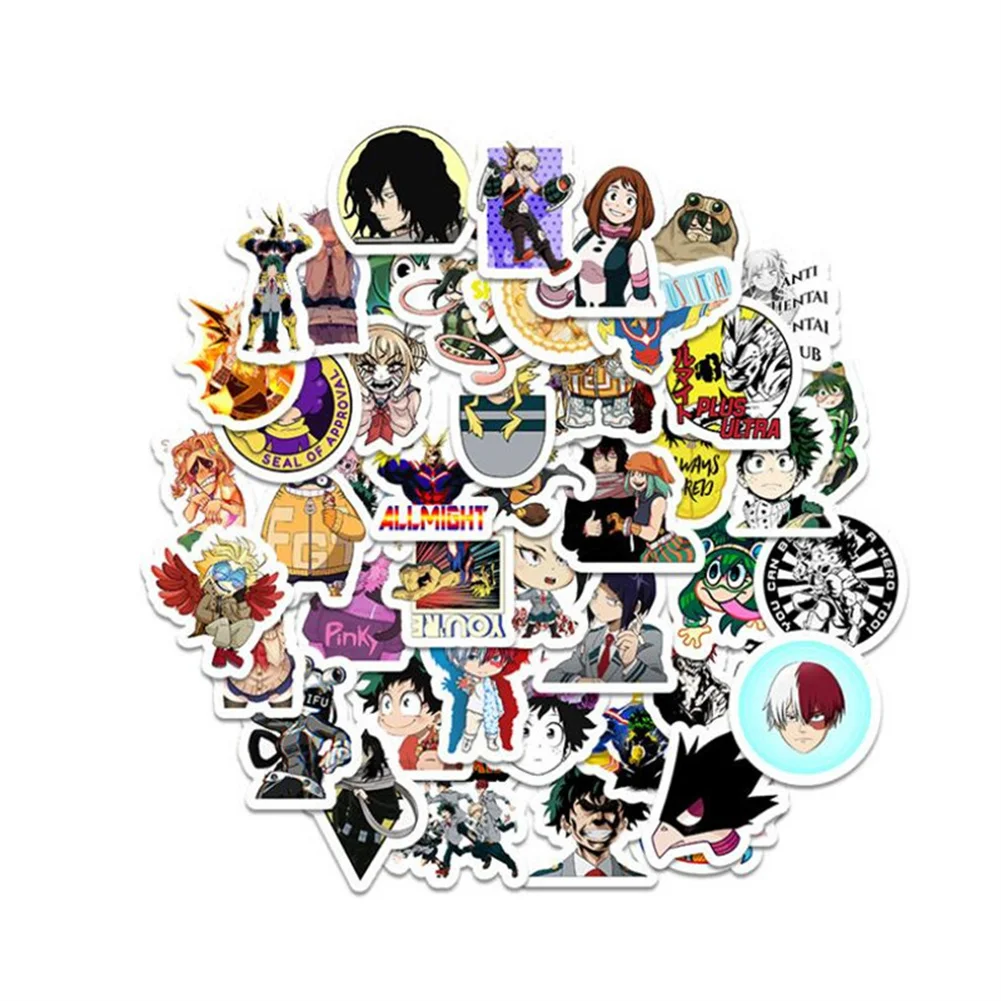 

10/30/50PCS Anime Hero Academy Cartoon Character Laptop Computer Graffiti Luggage Decoration Waterproof Sticker Toy Wholesale
