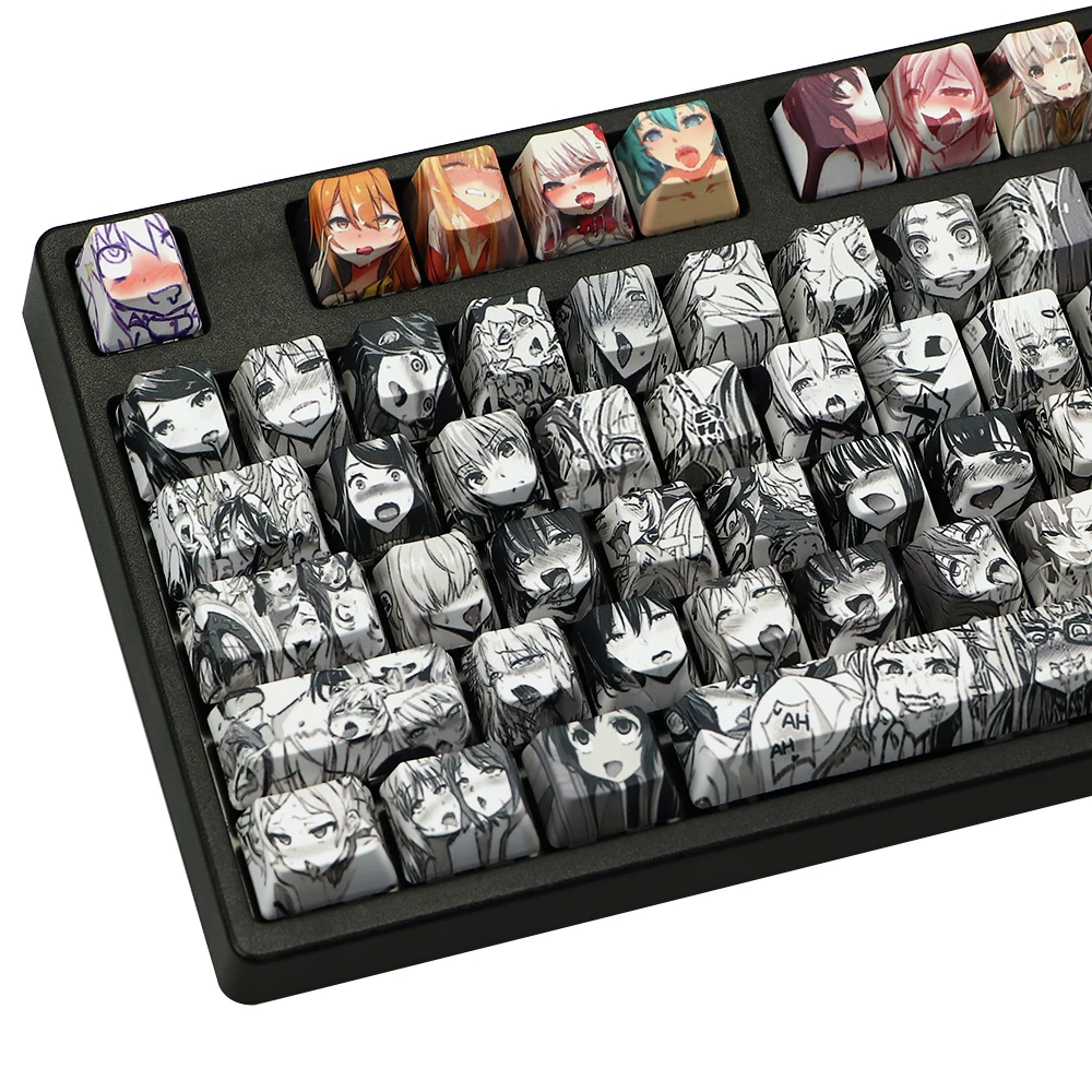110key Ahegao Keycap краска Сублимация OEM профиль японский аниме для Cherry Gateron