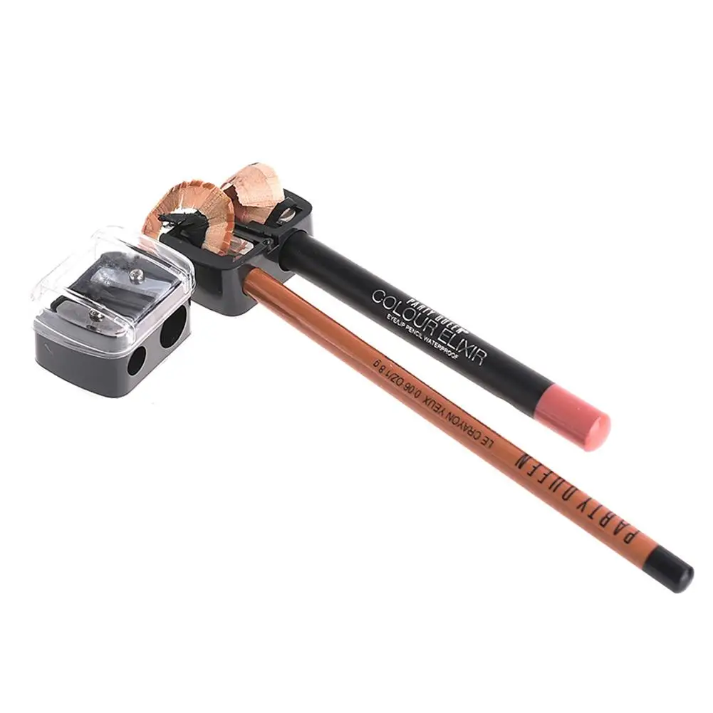 Мощный токарный карандаш для макияжа с двумя отверстиями точилка карандашей
