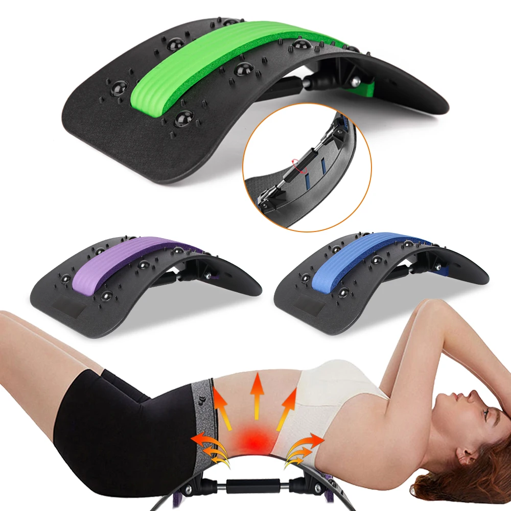 Back Massager Stretcher Magic Stretch Posture Therapy Fitness Equipment Chiropractic Massage Tools Spine Back Lumbar Pain Relief