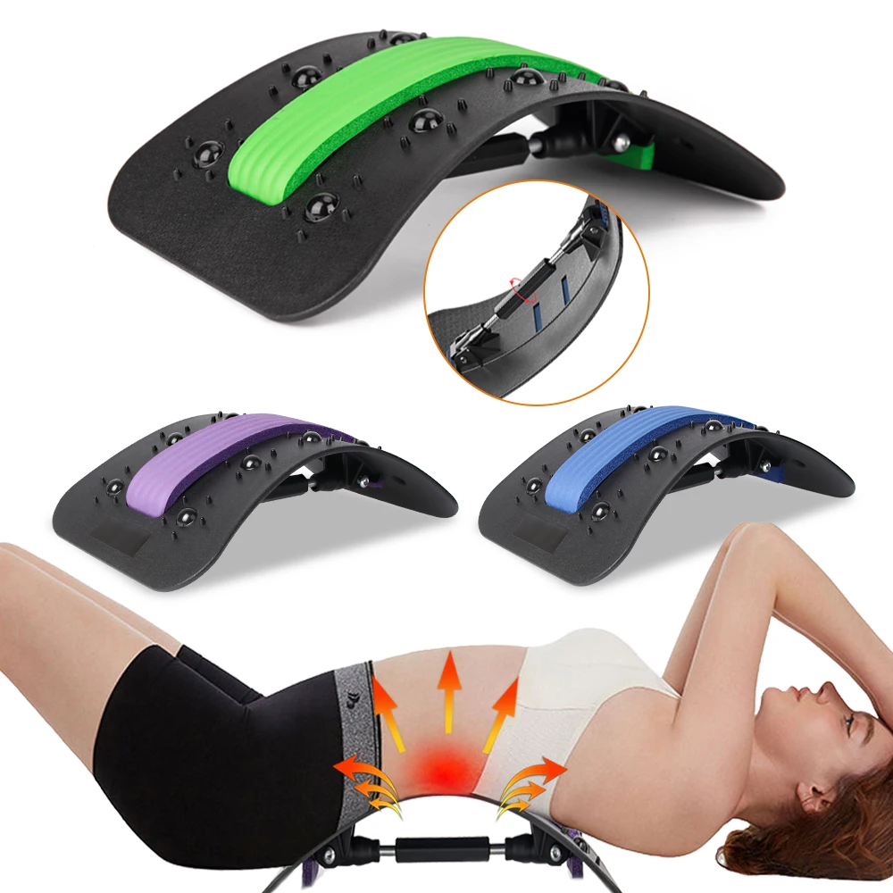 Back Massager Stretcher Magic Stretch Posture Therapy Fitness Equipment Chiropractic Massage Tools Spine Lumbar Pain Relief |