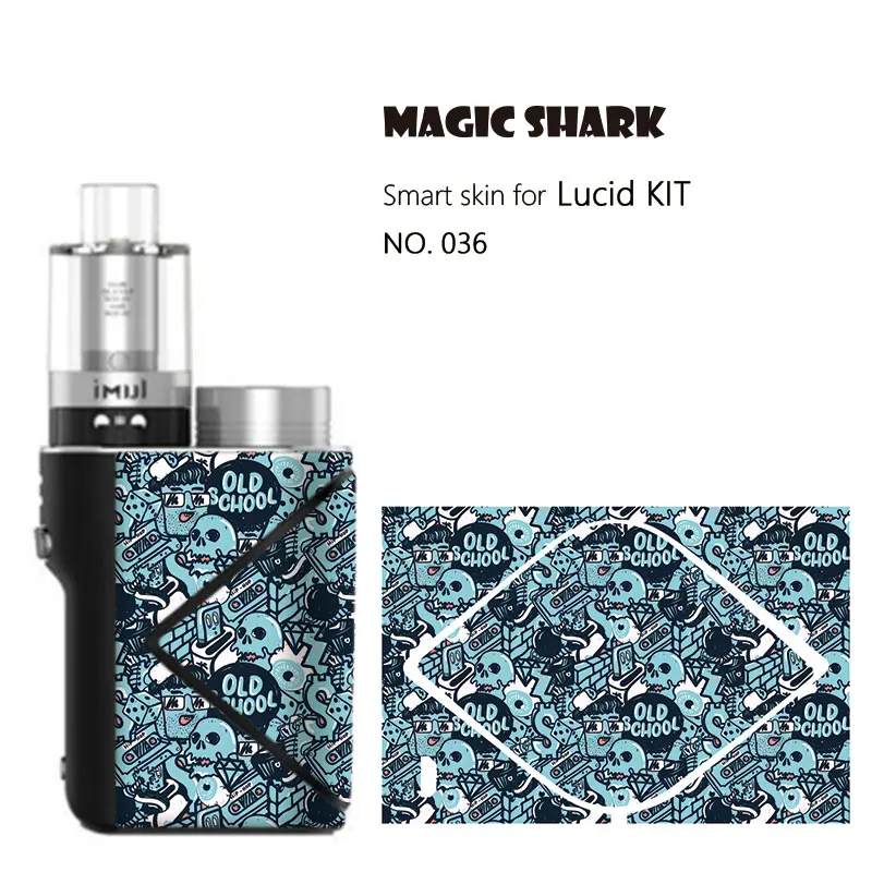 Magic Shark Cool Leopard Skull граффити ПВХ без выцветания наклейка чехол полное покрытие