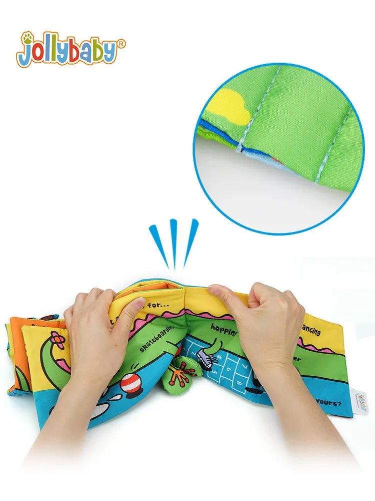 Детская тканевая книга обучающие игрушки для детей мягкая ткань ножки крокодил