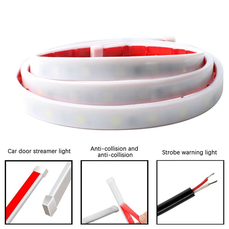 

2Pcs 120cm LED Car Door Welcome Light Safety Warning Streamer Lamp Strip
