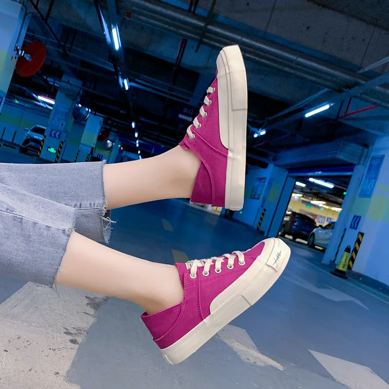 In the summer of 2021 the new tide of ins canvas shoes female two wear han edition 8539 sneakers children lazy leisure shoes