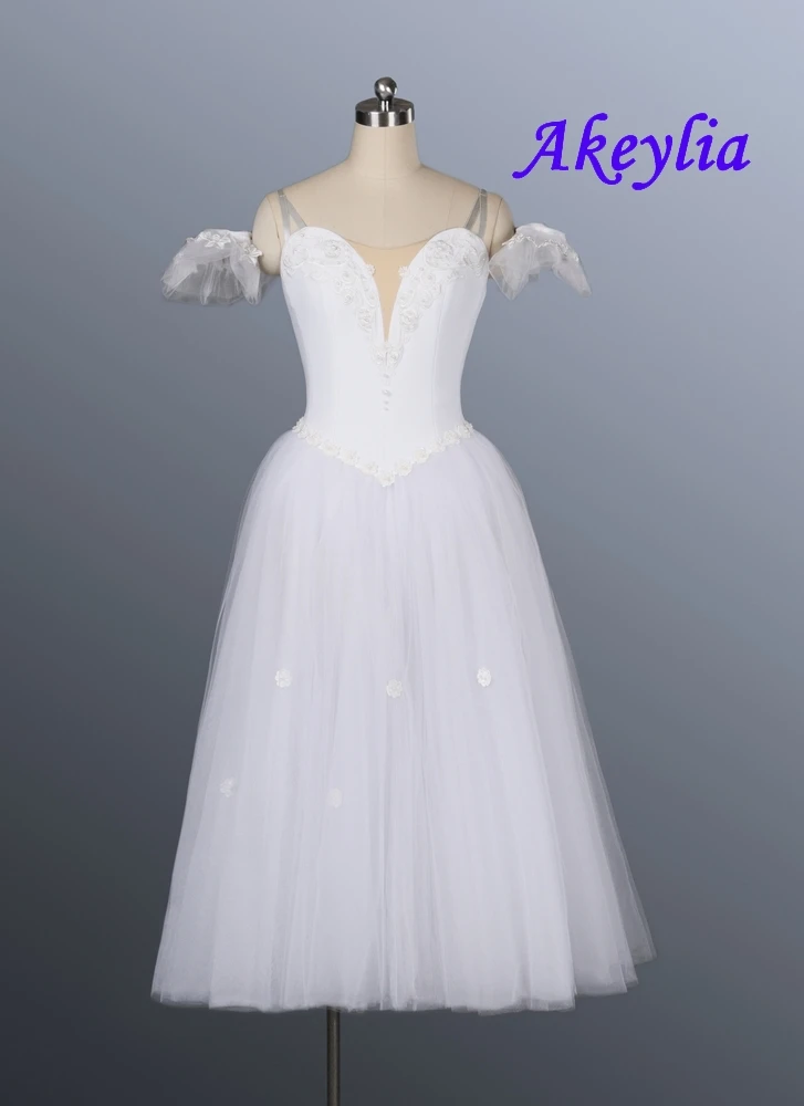 La Sylphide, романтическое балетное платье-пачка, крылья, платье балерины, женская белая фея, профессиональная длинная балетная юбка с крыльями - Цвет: Белый
