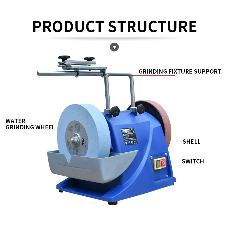 Multipurpose Water-cooled Grinder Polish Machine 220V Desktop Fixed-speed Low-speed Polishing | Инструменты