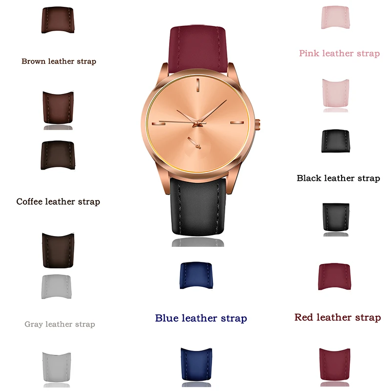 Высококачественный Сверхтонкий ремешок для часов разноцветный кожаный 20 мм