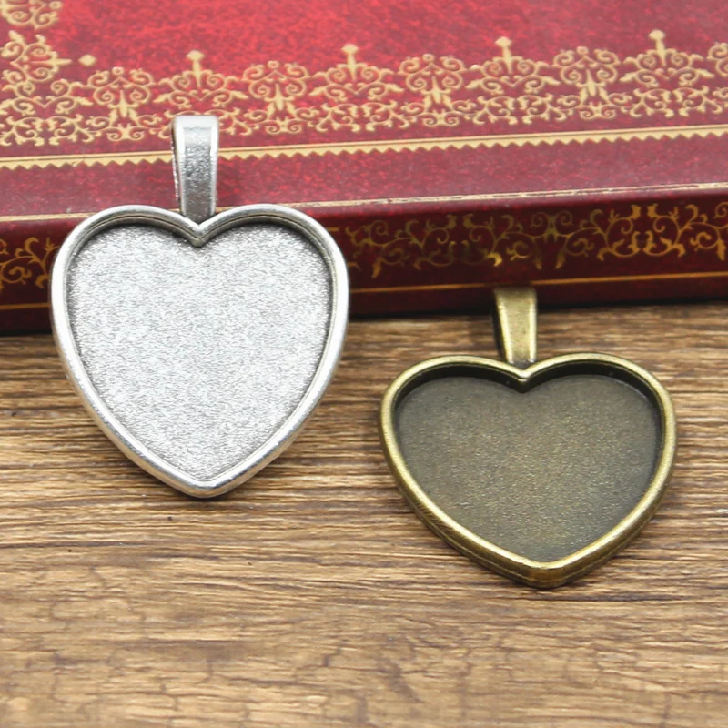 3 шт. Новая мода 25 мм внутренний размер античная бронза серебряный цвет