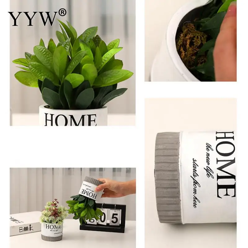 

Artificial Plants Bonsai Flowers Simulation Potted Plants Fake Flowers Dining Table Potted Ornaments Home Garden Decoration