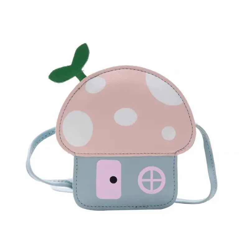 

2021 new children's bag cute mushroom girl messenger bag baby wallet children's clothing accessories bag