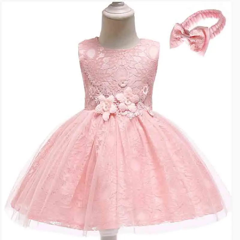 2019 платье для новорожденных с цветочным принтом Платья особых случаев девочек