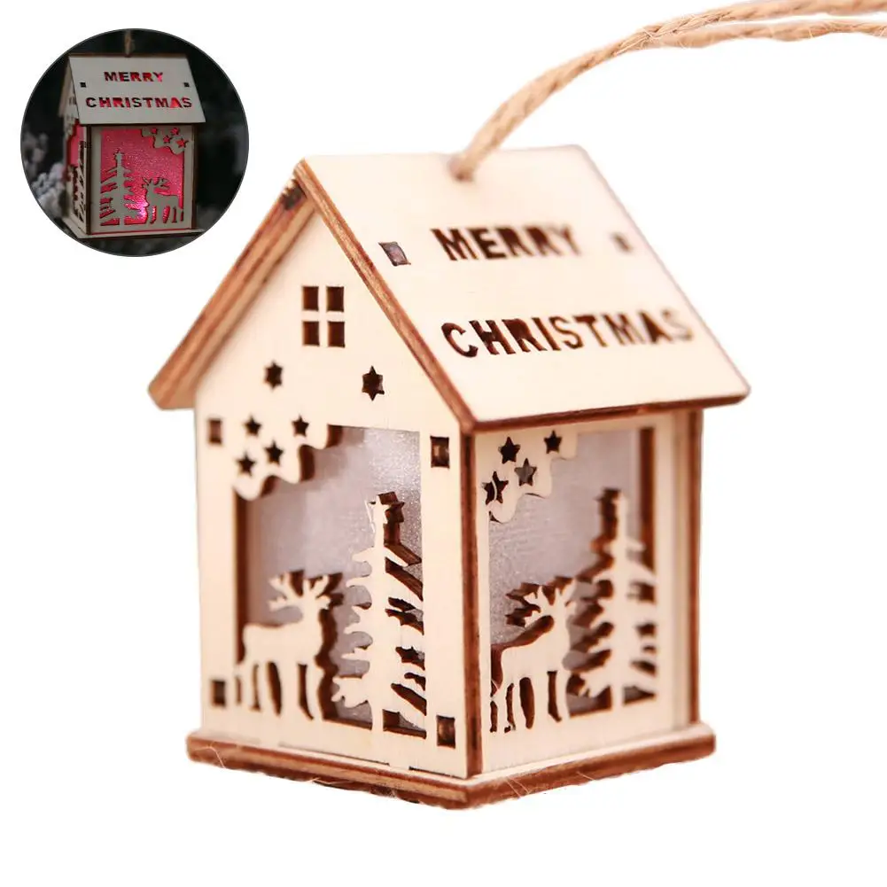 Christmas Luminous Chalet Pendant Table Ornaments Supplies Decoration for Hotel Bar Supermarket Tree Show Wi | Дом и сад