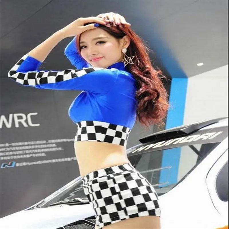Сексуальное нижнее белье сексуальная гоночная девушка модель автомобиля костюм