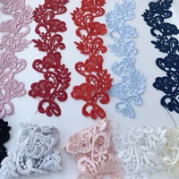 10 pcs 5pair water soluble lace fabric decoration diy patch applique bride hair accessory veil wedding shoes patch sewing on