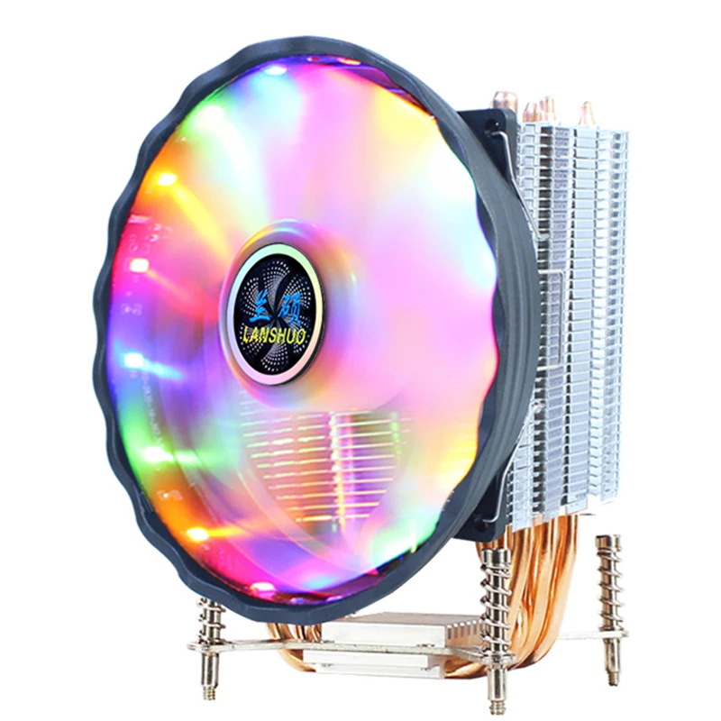 

RGB LED CPU Cooler 2/4/6 Copper Tube Heatpipe Cooler with 120mm Cooling Fan Heat Sink Radiator for LGA 115X 1366 2011 X79 X99