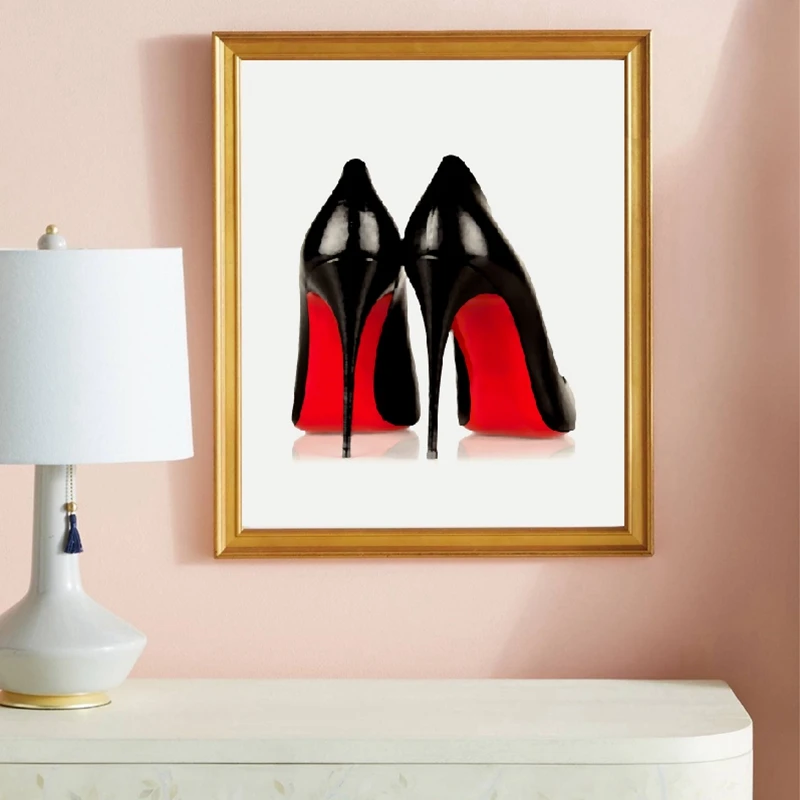 Подарок для девочек модная обувь иллюстрация холст художественные принты и