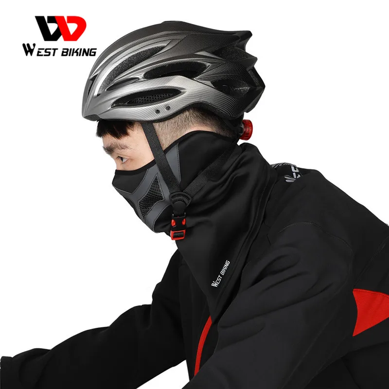 WEST BIKING теплая треугольная маска зимняя уличная спортивная Флисовая Балаклава
