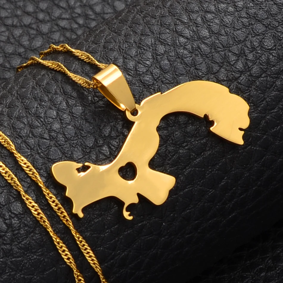 Anniyo Панама кулон ожерелье для женщин/мужчин золотой цвет ювелирные изделия карта