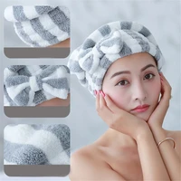 shower quick drying bowknot bathroom absorbent super dry hair bath magic microfiber hair fast drying dryer towel thickened