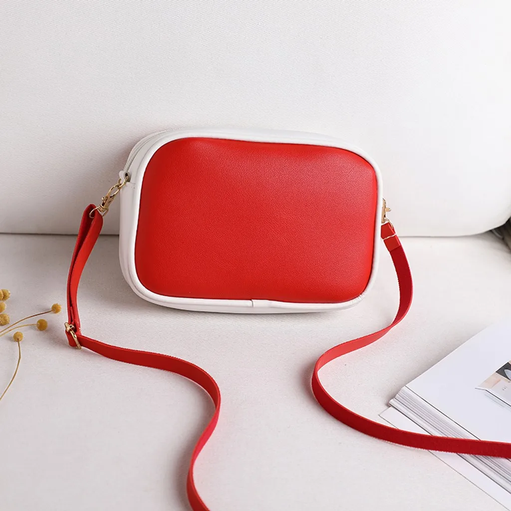 Сумки на плечо Модные Женские однотонные вместительные кожаные сумки через