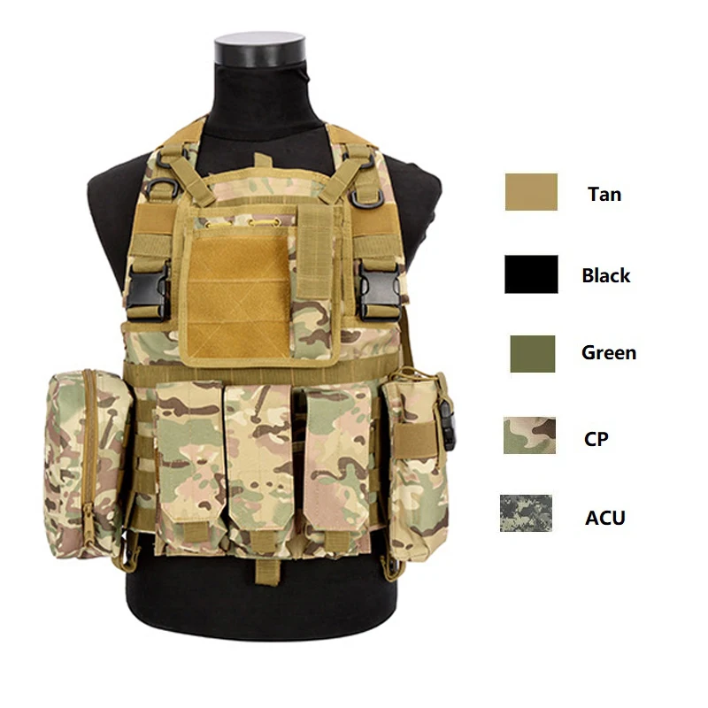 

Multicam CP Camo Vest RRV Molle Airsoft Tactical Vest Military Combat Assault Chest Rig Paintball Police Body Armor Hunting Vest