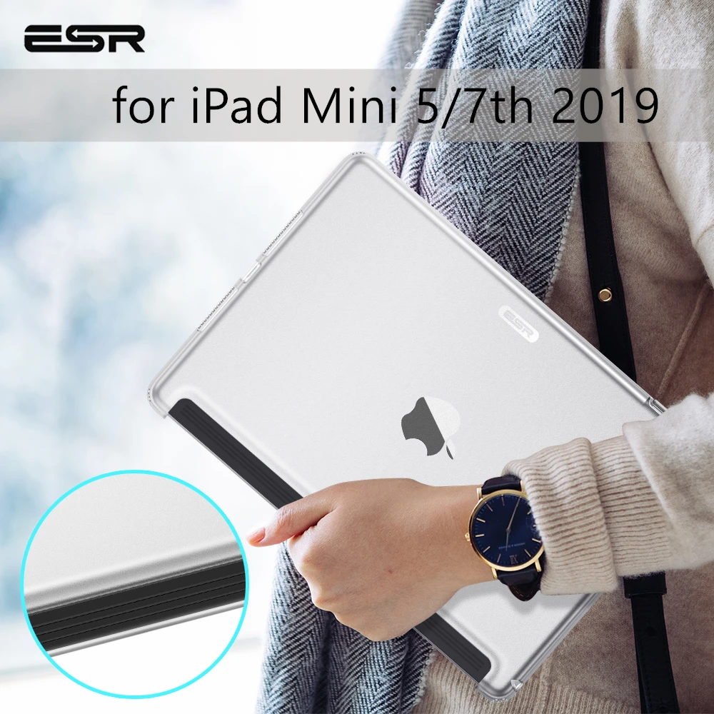 Чехол ESR для iPad Mini 5 7 Gen 7th 10,22019, прозрачный жесткий чехол с клавиатурой Smart Cover, тонкий прозрачный чехол для iPad mini5 7,9
