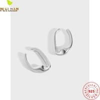 925 sterling silver irregular twist pattern hoop earrings for women light luxury female fine jewelry hot sale
