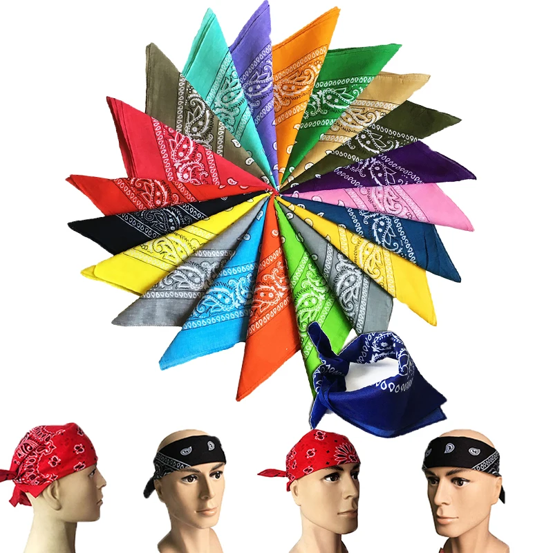 

1PC Bandana Kerchief Bohemian Print Bandana Hair Bands for Girls Women Kids Unisex Square Scarf Turban Headband Hair Accessories