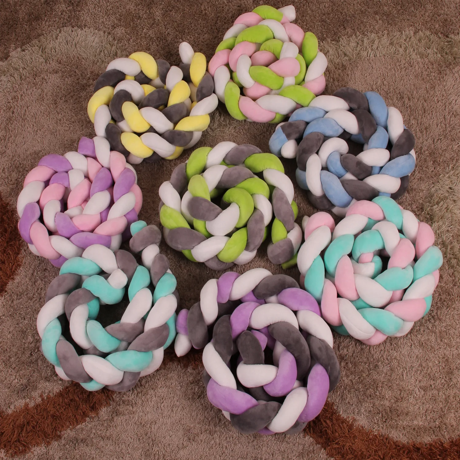 

Baby Bumper Bed Braid Portable Folding Bed Removable Bumper Crib Bumper Room Decor Cushion Bumper bed for children