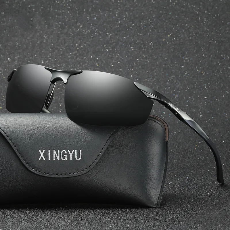 

Мужские зеркальные солнцезащитные очки XINGYU, поляризационные очки из алюминиево-магниевого сплава с синим покрытием, модель 043