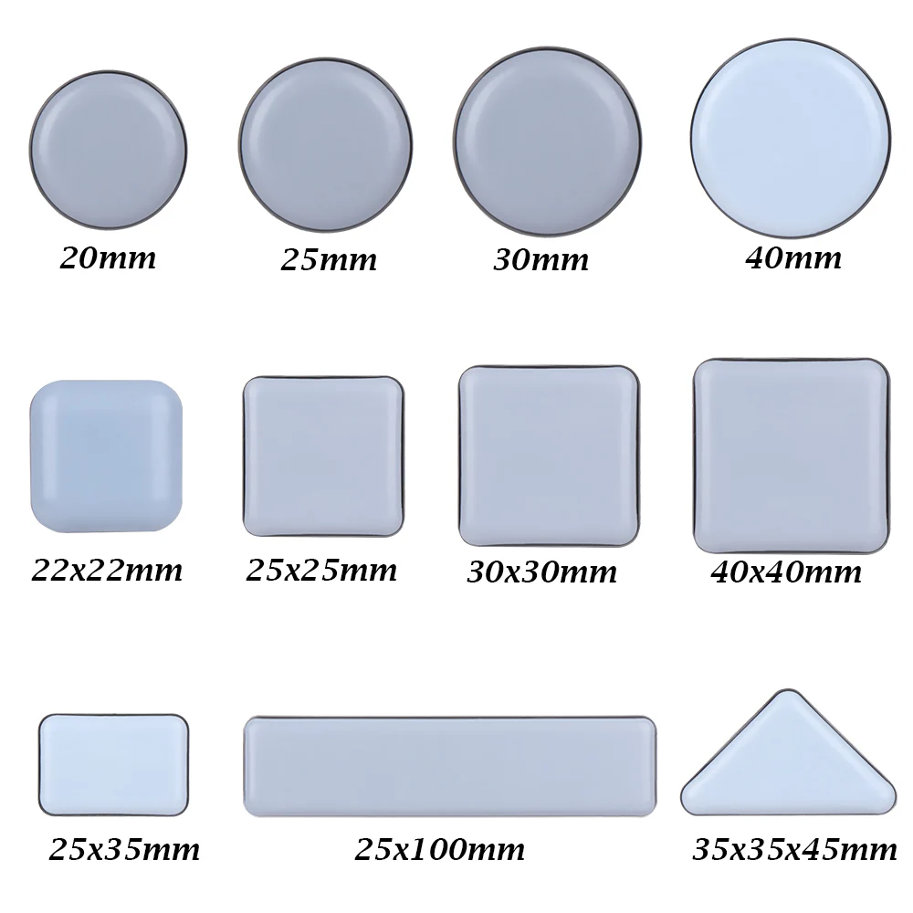 

4pcs Rubber+Resin Furniture Slip Mat Anti Noisy Floor Protector Moving Anti-abrasion Self-Adhesive Leg Slider Pads Easy Move