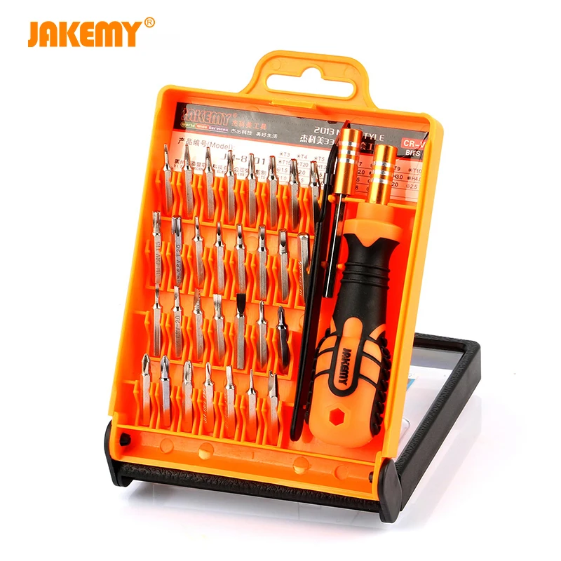 

JAKEMY 33 in 1 Precision Screwdriver Set Magnetic Torx Bits Screw Driver for iPhone Tablet Camera Electronic Repair Tools Kit
