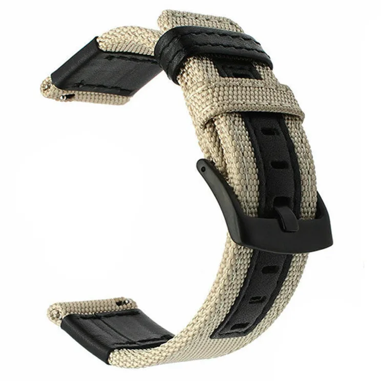 

20mm 22mm Watchband for Samsung galaxy watch 46mm 42mm Nylon Leather Watch Strap For Huawei Watch GT 2 For Huawei Watch GT 2e