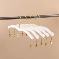 10 pcs hot sale simple white plastic hangers underwear hanger with clips sexy lingerie hanger