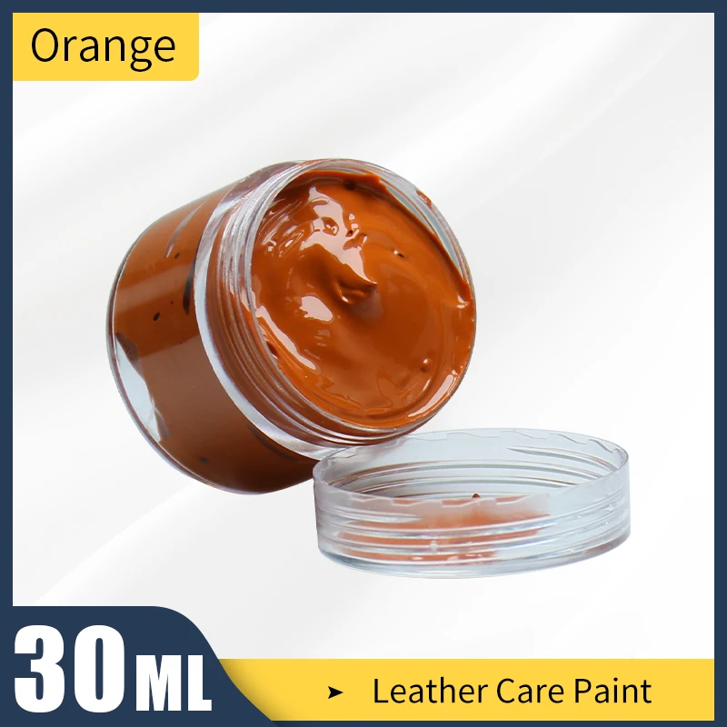 30 мл оранжевая кожаная краска для окрашивания кожаных сумок диванов обуви и