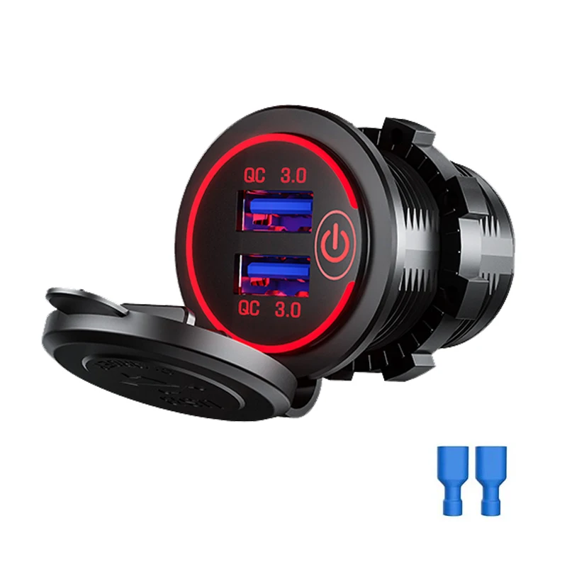 Автомобильное зарядное устройство USB прикуриватель QC разветвитель быстрой