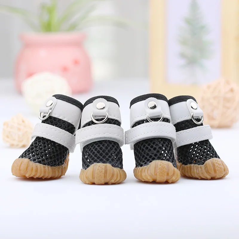 

Summer Dog Rain Shoes Cats For Small Dogs Sandal Anti-Slip Chihuahua York Teddy Breathable Mesh Pet Boots Sock Chiens Soft-soled