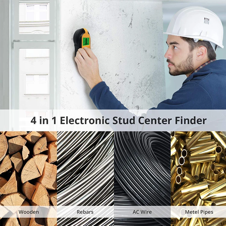 

Center Finding Stud Finder Wall Stud Detector Stud Metal and AC Live Wire Detector TH250