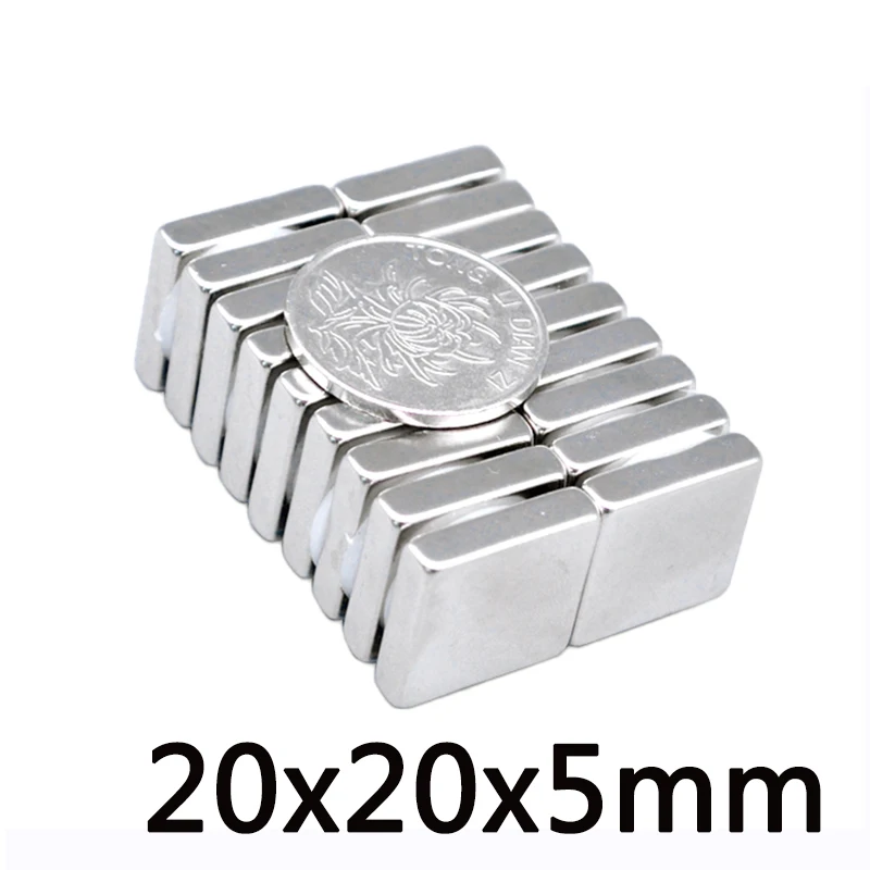 Мощные магниты 20x20x5 мм постоянный квадратный магнит 20x20 суперсильный неодимовый