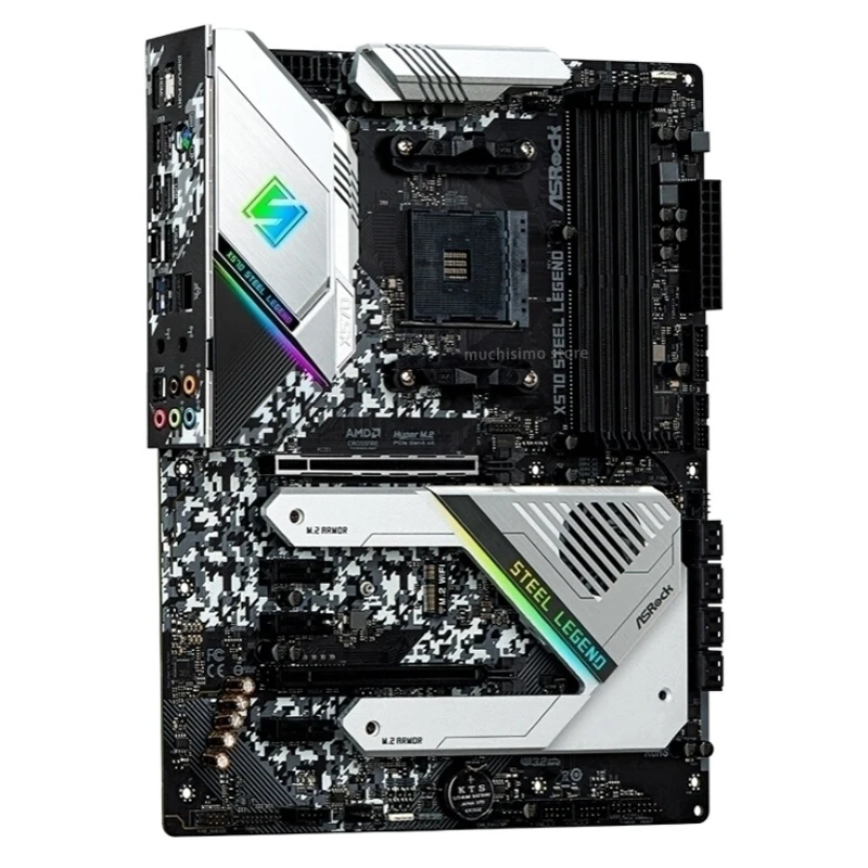 Online Buchse AM4 ASROCK X570 STAHL LEGENDE Motherboard AMD X570 DDR4 128GB PCI-E 4,0 Hyper M.2 AMD X570 Desktop AMD X570 Placa-Mãe