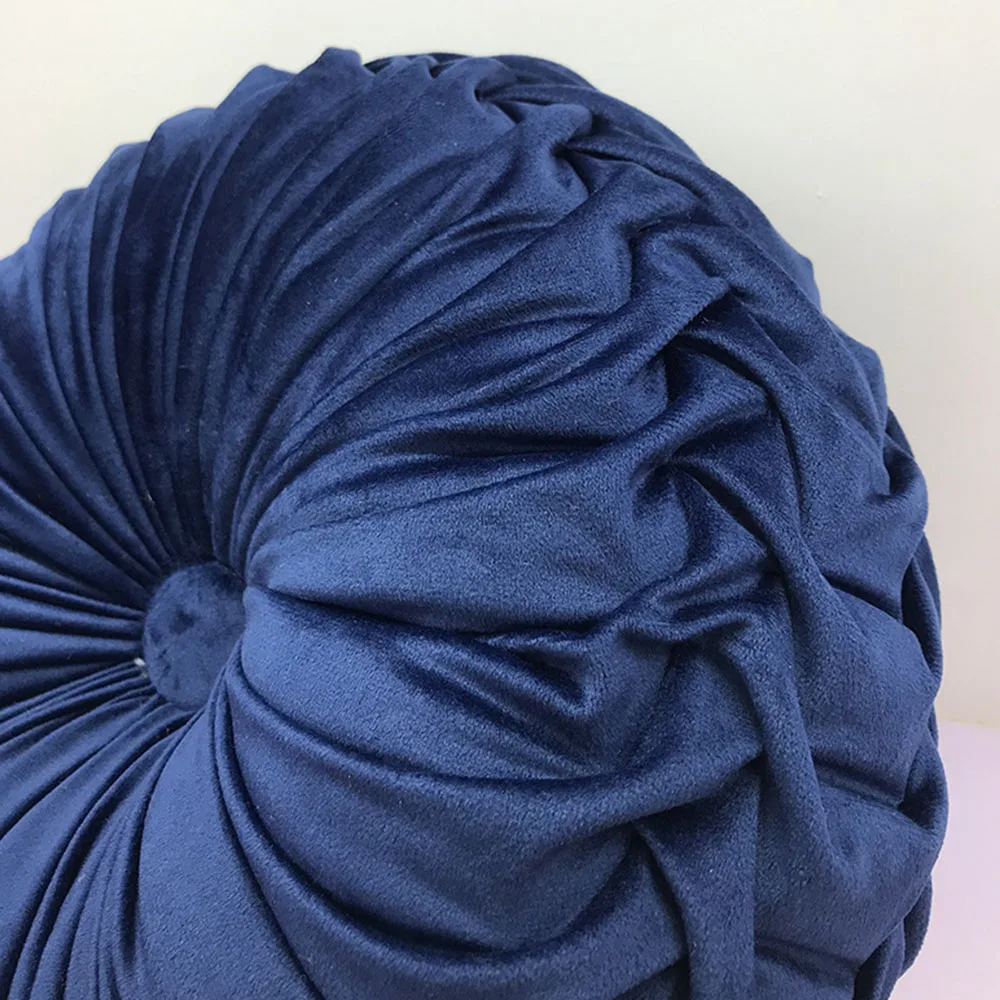 Одноцветные круглые подушки в форме тыквы подушка для гостиной с кольцом дивана