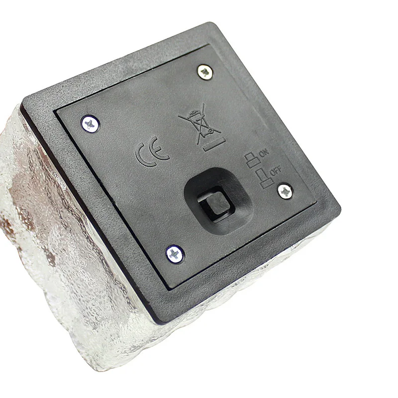 Стеклянный камень на солнечных батареях Хрустальный Кирпич светодиодный ночник