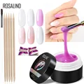 ROSALIND Builder Gel For Extension Set 4PCS Gel Nail Art Tips French For manicure Pink White Clear Poly Nail Tool Kit Sets